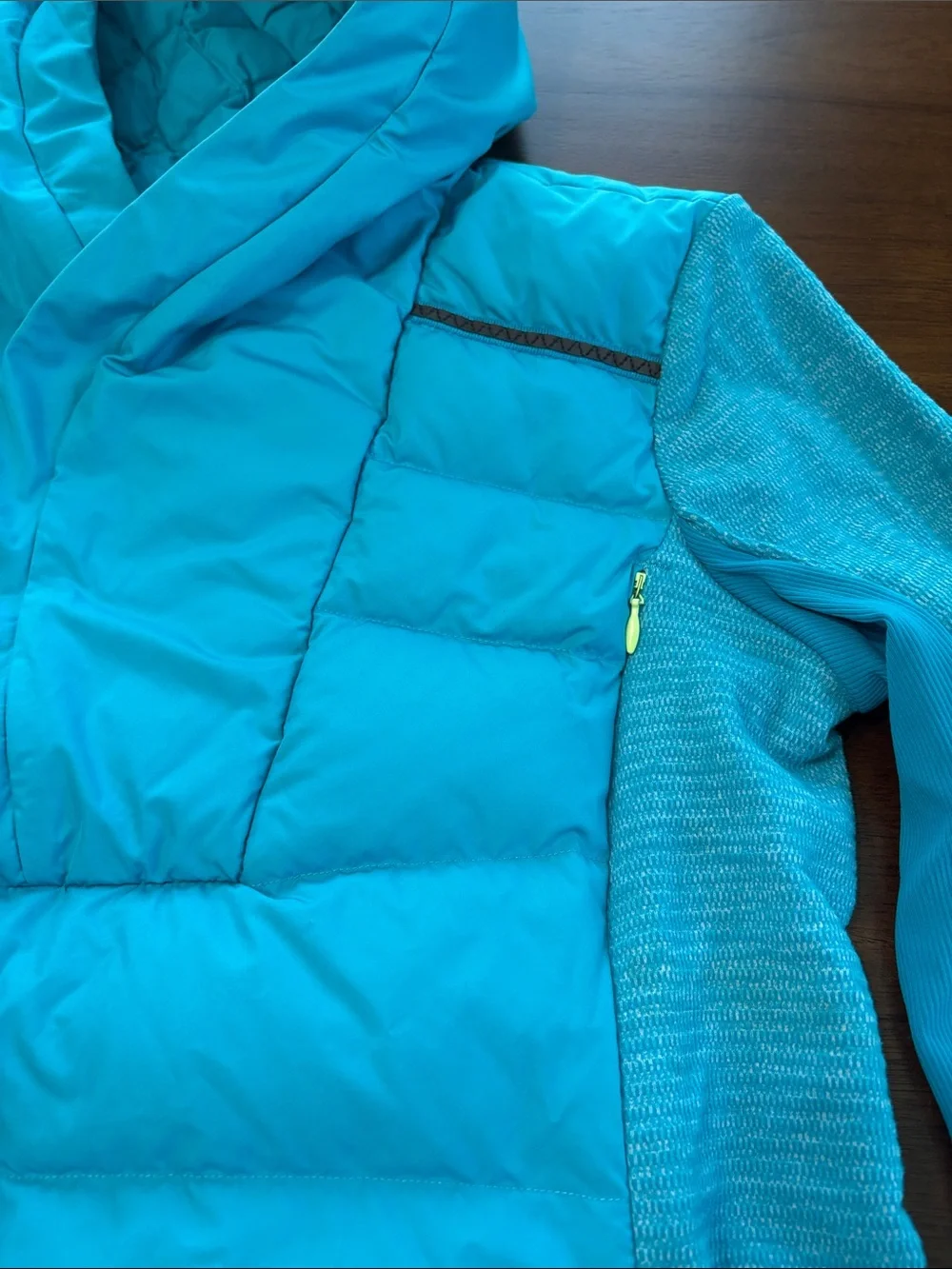 lululemon athletica Teal Hooded Hybrid Puffer Jacket